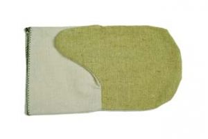 Cotton mittens with canvas palm